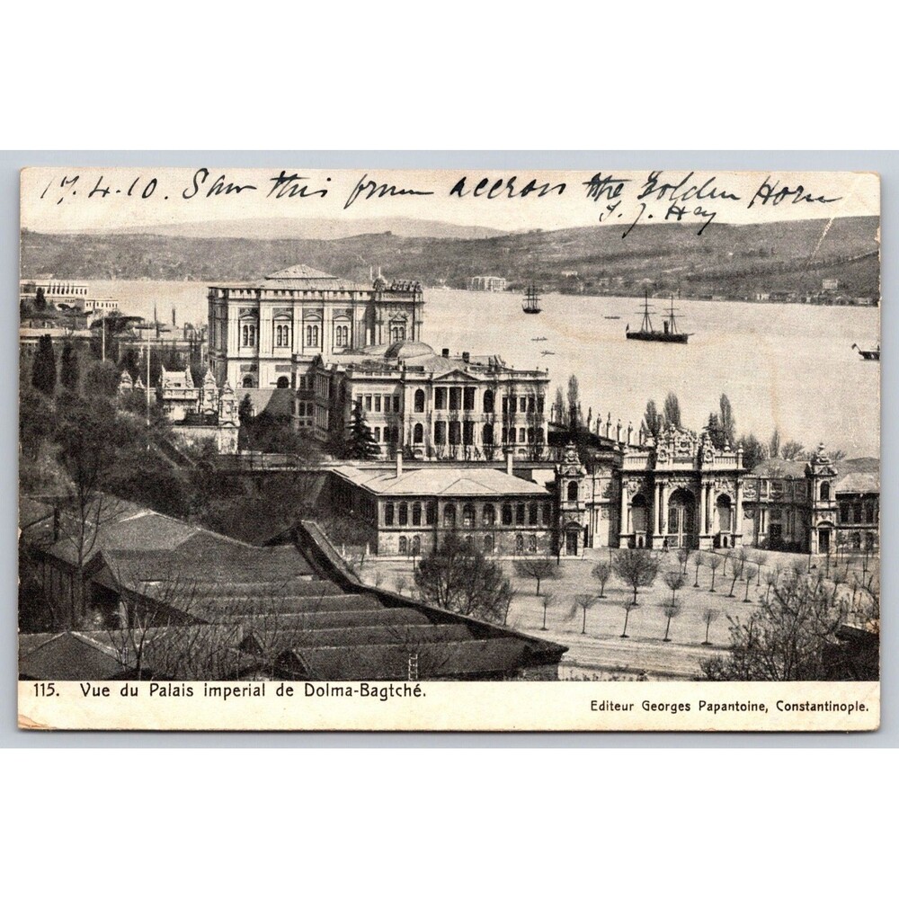 Antique 1910 Postcard Dolmabahce Palace Constantinople Turkey Editeur Papantoine